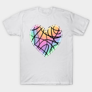 Artsy Rainbow Heart T-Shirt